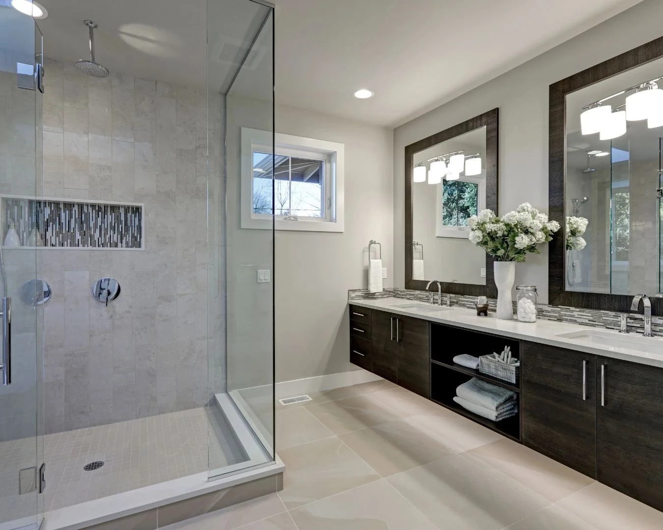 Luxury Bathroom Renovations featuring modern design and premium finishes by BelRed Construction