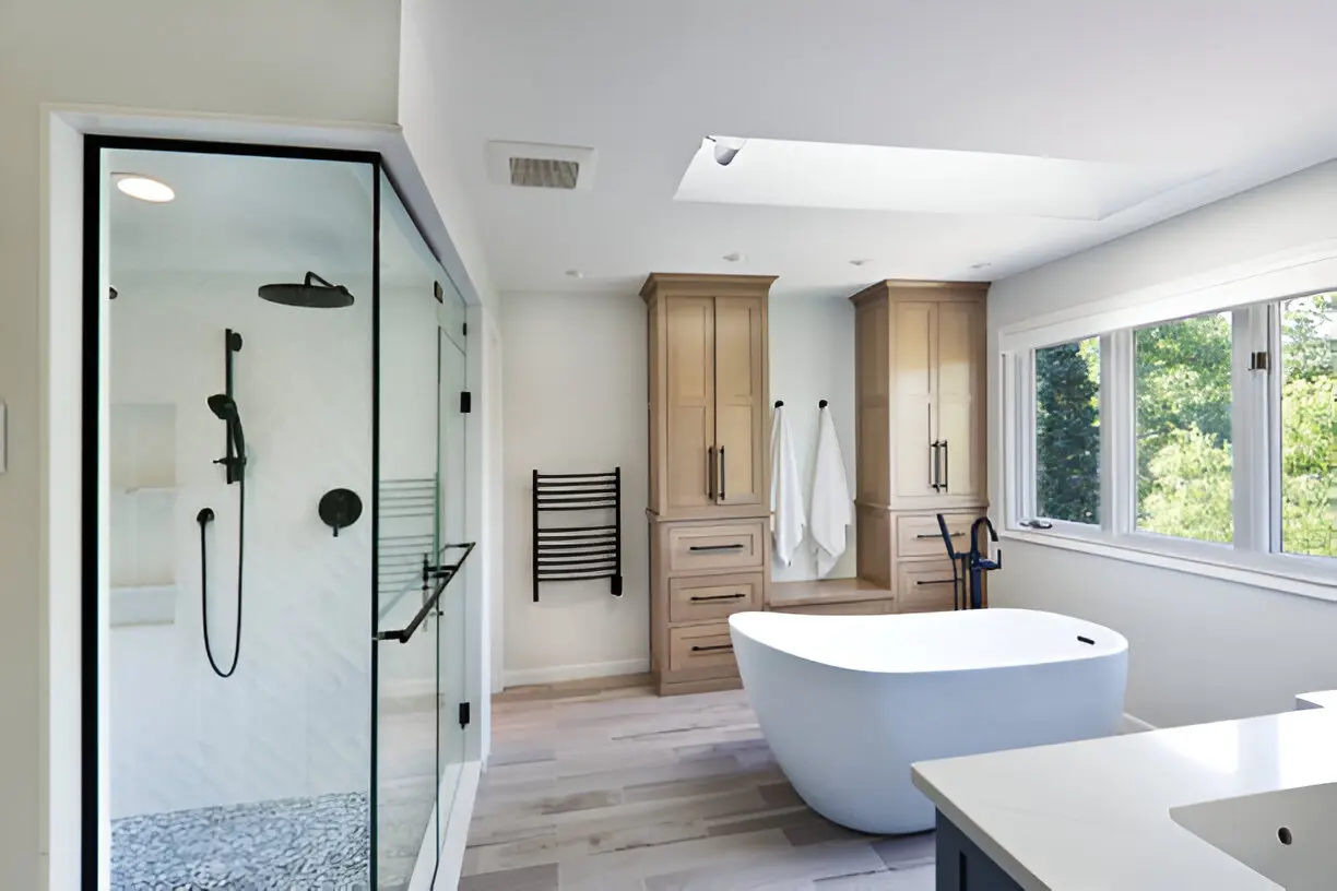 Bathroom Remodeling with custom cabinetry for style and efficient storage