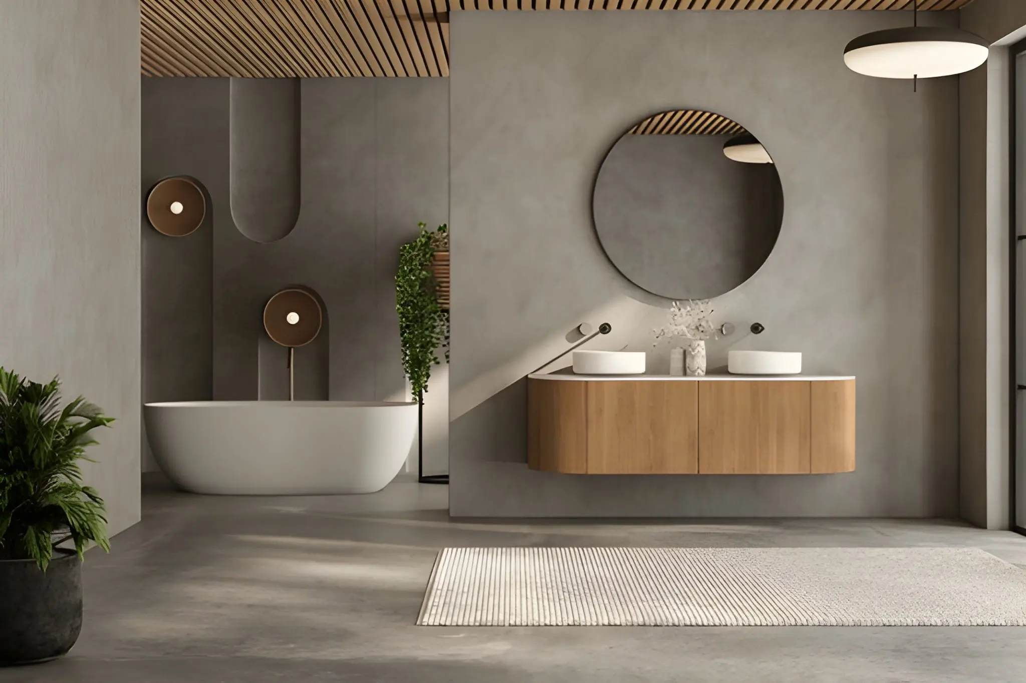 Space-saving design with elegant finishes for bathroom remodeling Kenmore in a Kinggate neighborhood home