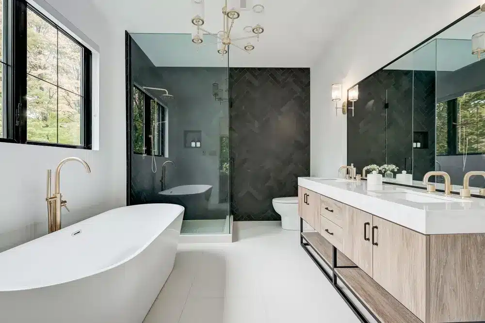 Bathroom Remodeling in North Bend creating a functional family bathroom with smart storage and durable finishes