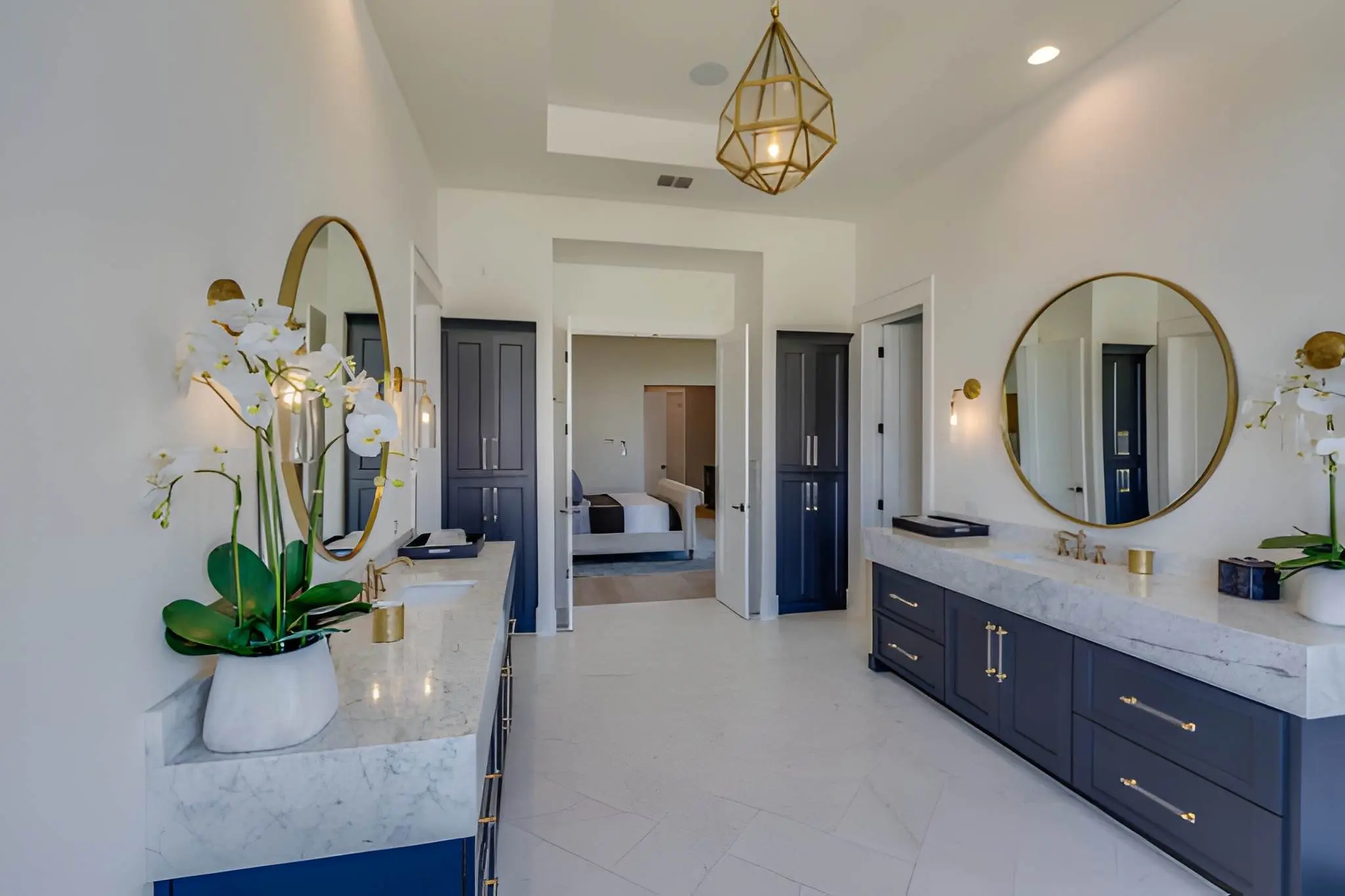 Bathroom Remodeling in Sammamish with practical storage, double vanity, and durable flooring